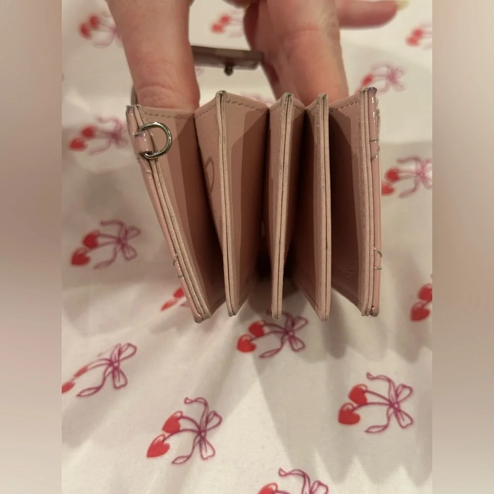 Pink Christian Dior Quilted Cardholder/Wallet